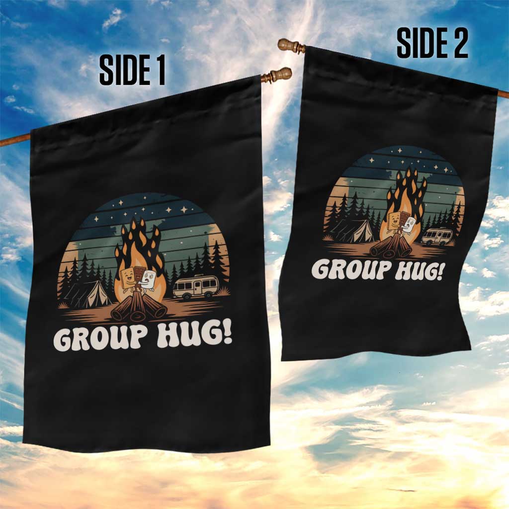 Funny Smores Camping Garden Flag Group Hug - Wonder Print Shop