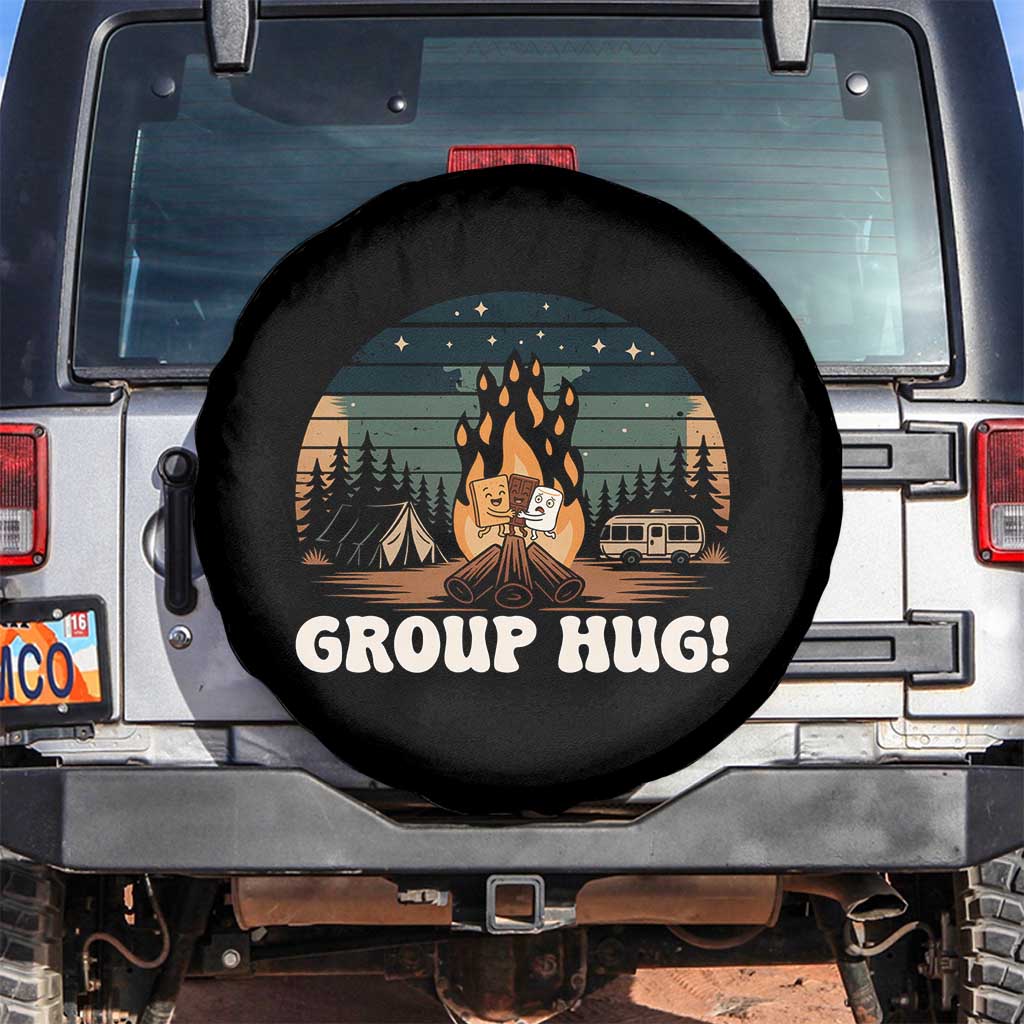 Funny Smores Camping Spare Tire Cover Group Hug - Wonder Print Shop