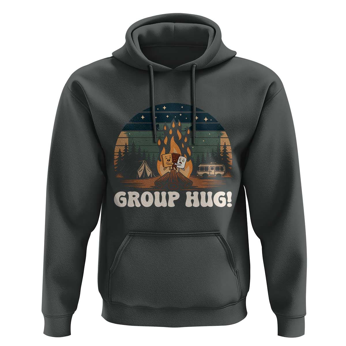 Funny Smores Camping Hoodie Group Hug - Wonder Print Shop