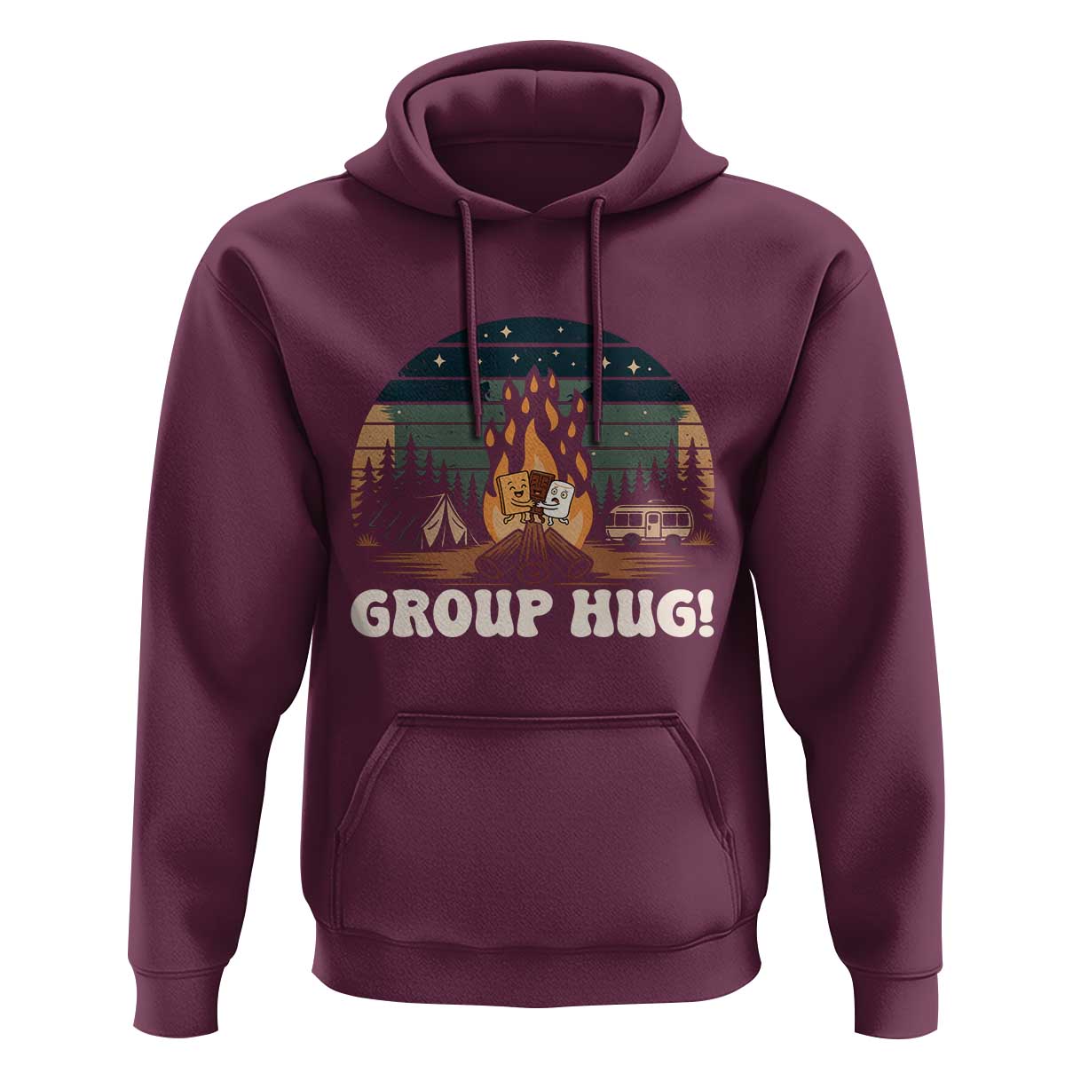 Funny Smores Camping Hoodie Group Hug - Wonder Print Shop