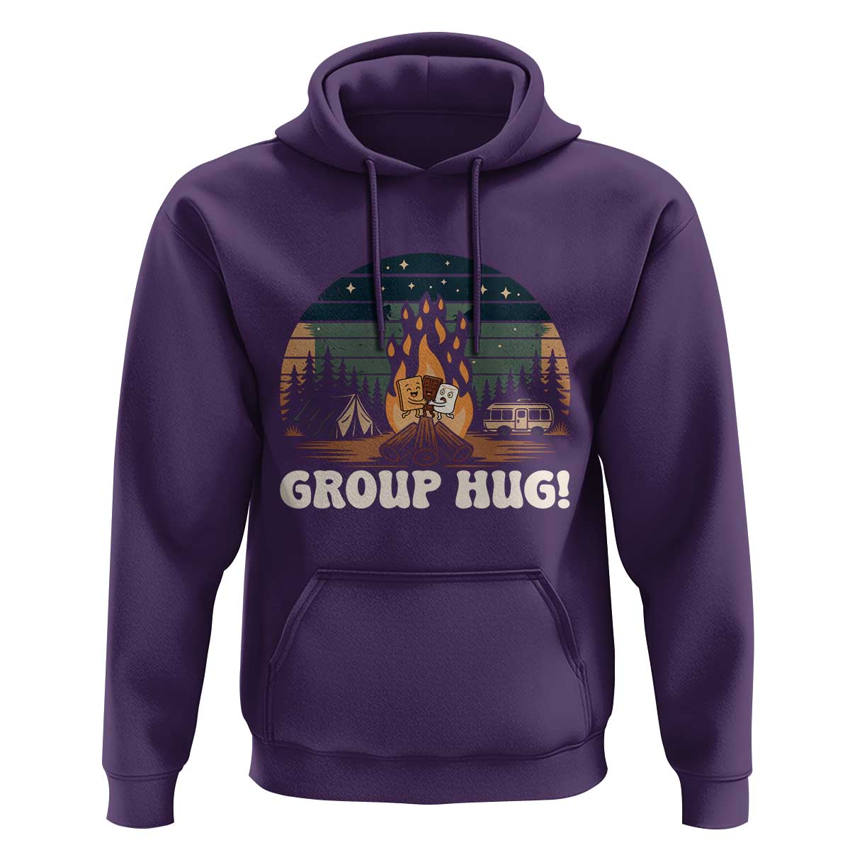 Funny Smores Camping Hoodie Group Hug - Wonder Print Shop