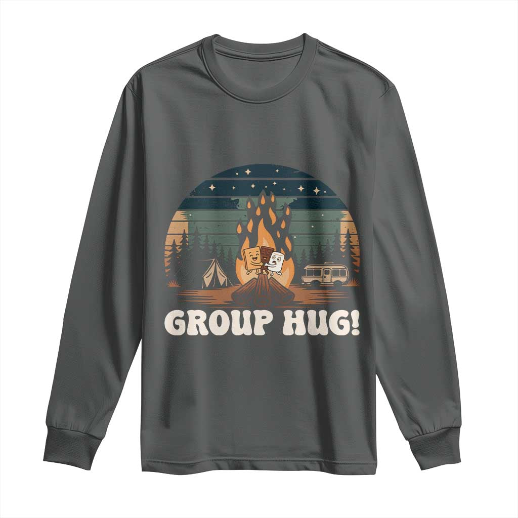 Funny Smores Camping Long Sleeve Shirt Group Hug - Wonder Print Shop