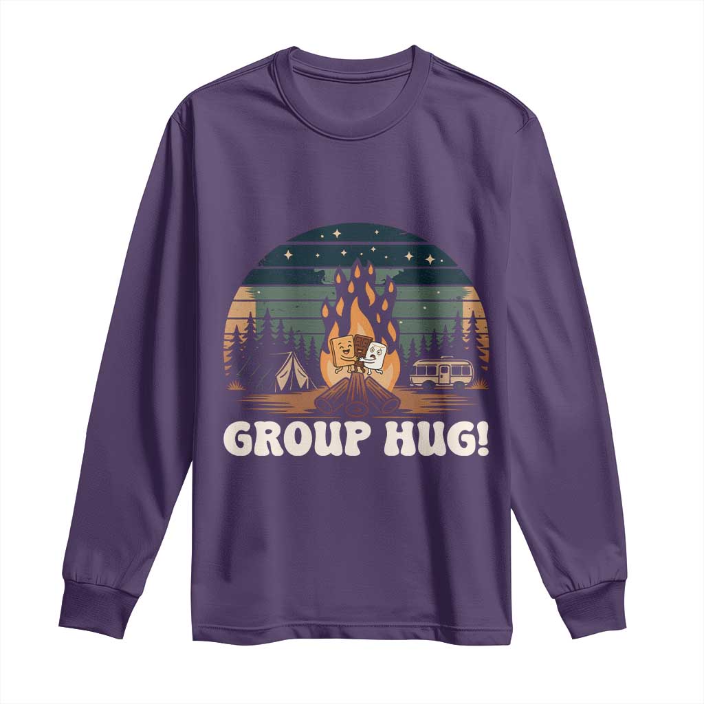 Funny Smores Camping Long Sleeve Shirt Group Hug - Wonder Print Shop