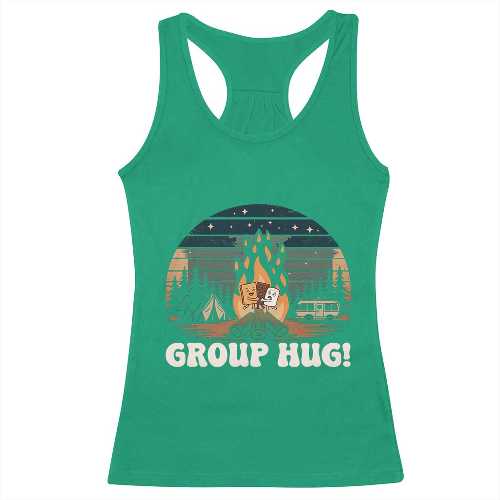 Funny Smores Camping Racerback Tank Top Group Hug - Wonder Print Shop