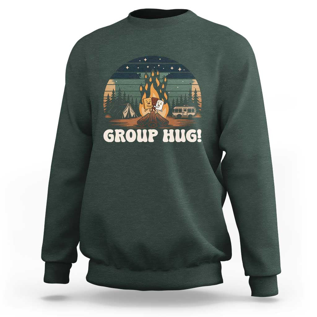 Funny Smores Camping Sweatshirt Group Hug - Wonder Print Shop
