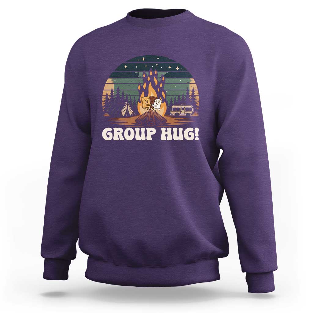 Funny Smores Camping Sweatshirt Group Hug - Wonder Print Shop