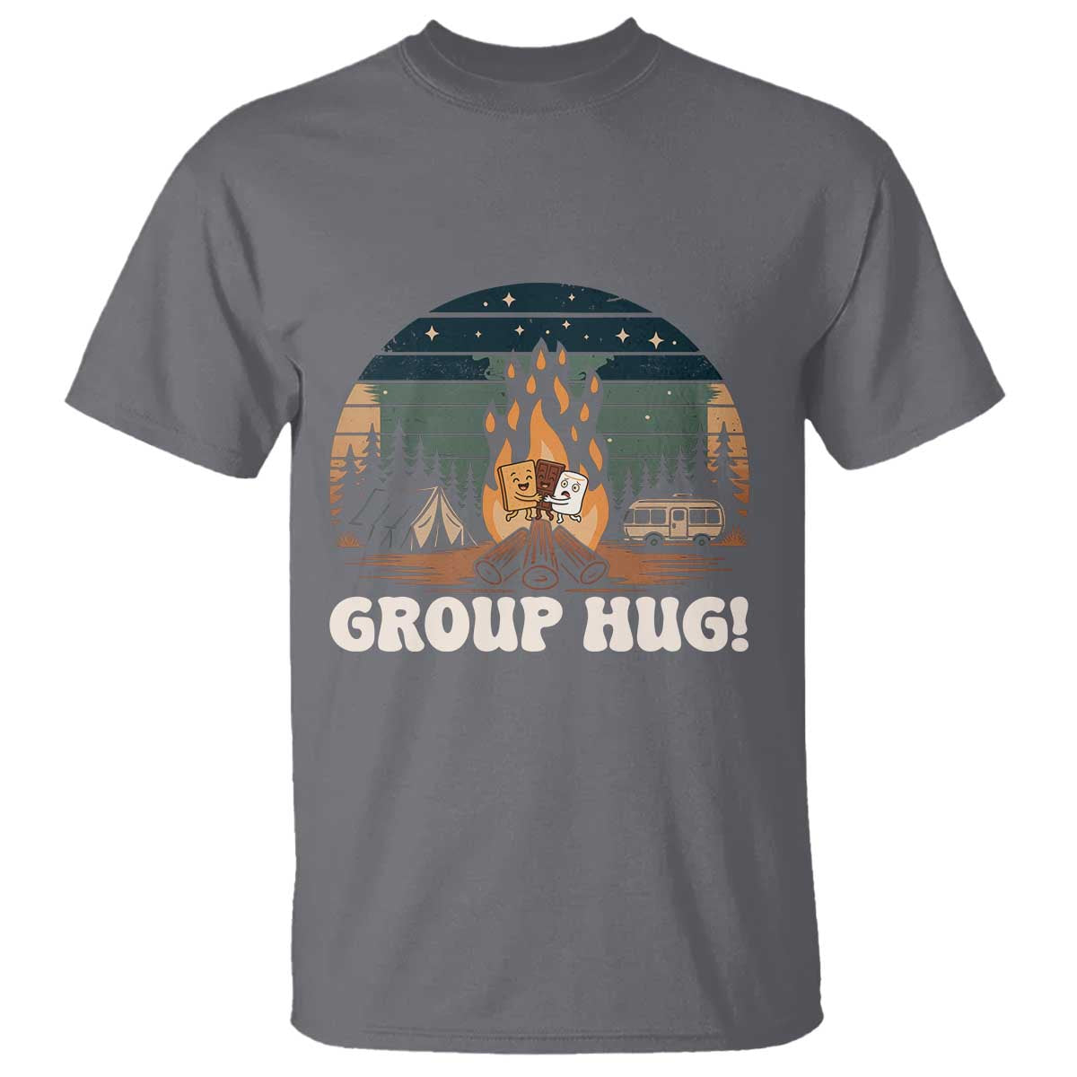 Funny Smores Camping T Shirt Group Hug - Wonder Print Shop