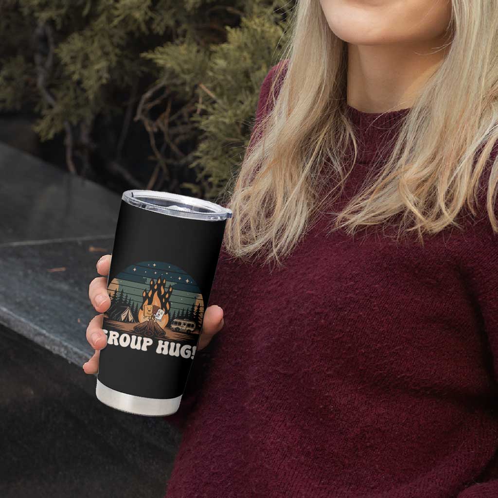 Funny Smores Camping Tumbler Cup Group Hug