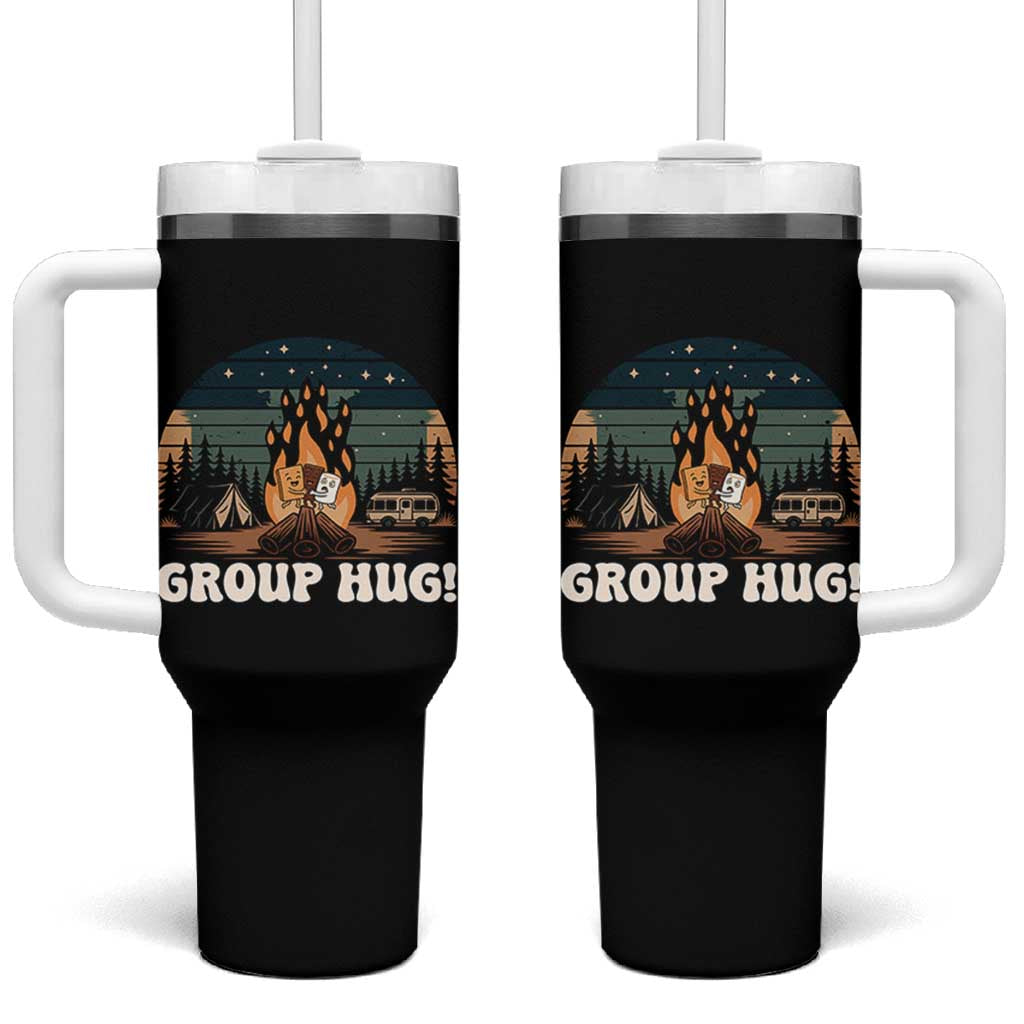 Funny Smores Camping Tumbler With Handle Group Hug