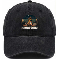 Funny Smores Camping Washed Cotton Baseball Cap Group Hug