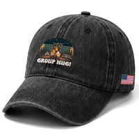 Funny Smores Camping Washed Cotton Baseball Cap Group Hug