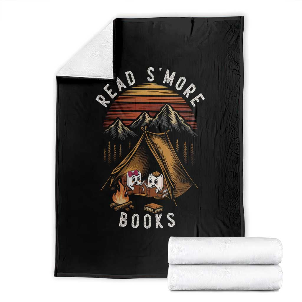 Book Lover Gift Throw Blanket Read Smore Books Camping Humor - Wonder Print Shop