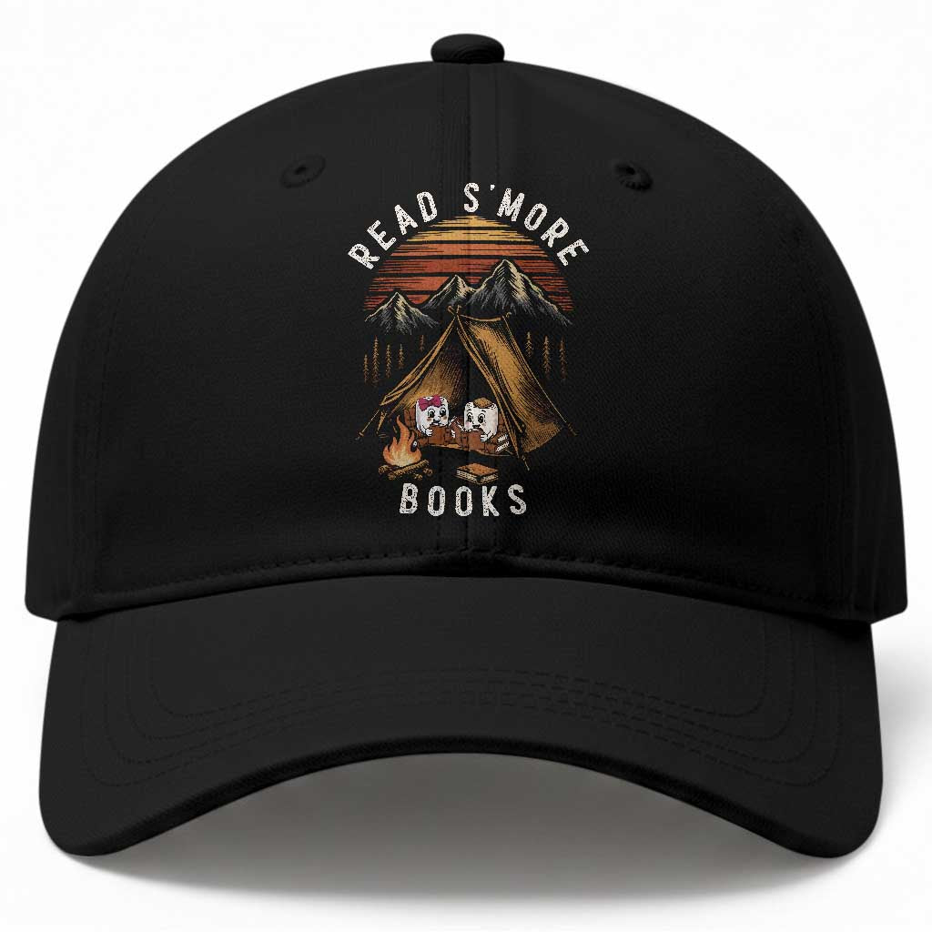Book Lover Gift Baseball Cap Read Smore Books Camping Humor