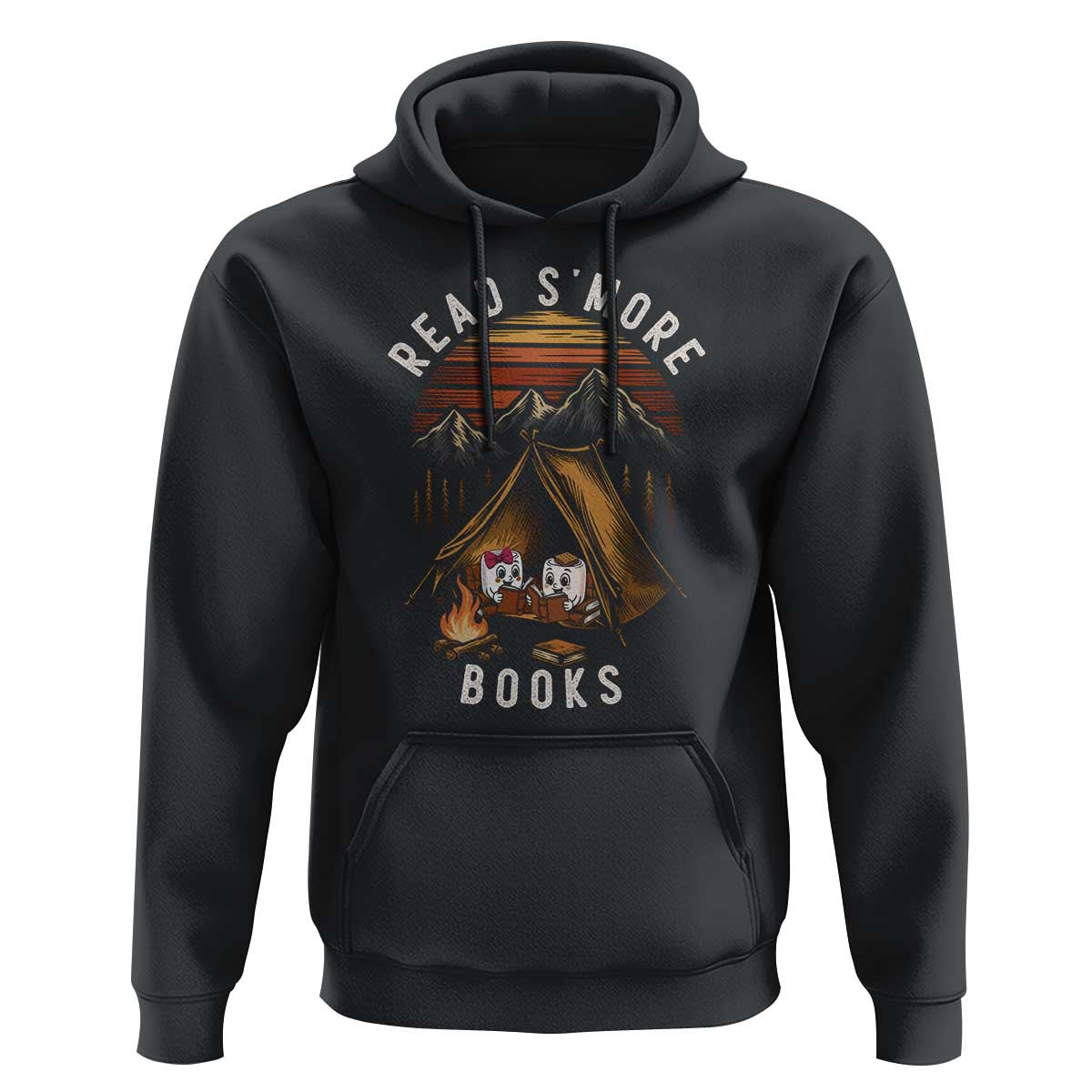 Book Lover Gift Hoodie Read Smore Books Camping Humor - Wonder Print Shop
