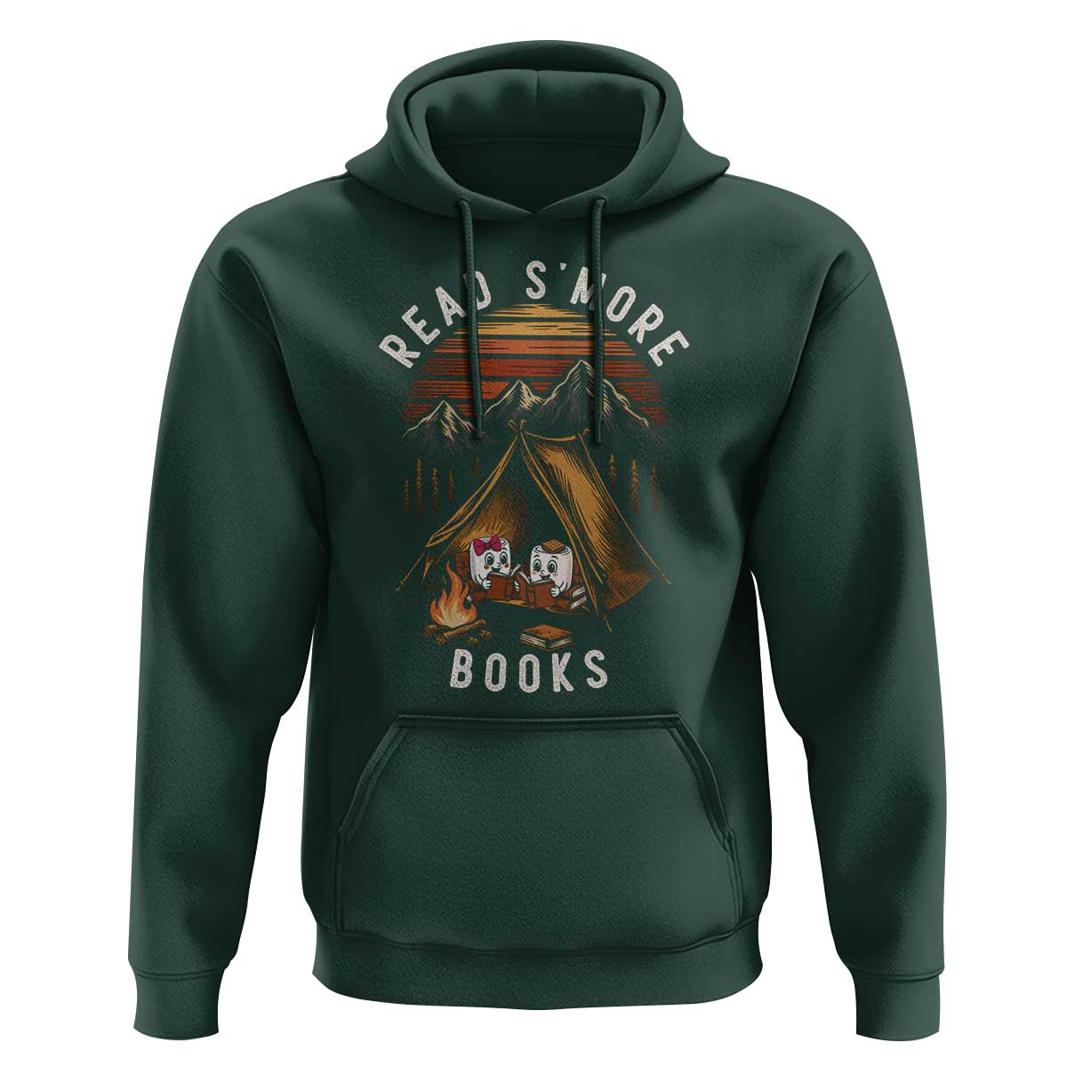 Book Lover Gift Hoodie Read Smore Books Camping Humor - Wonder Print Shop