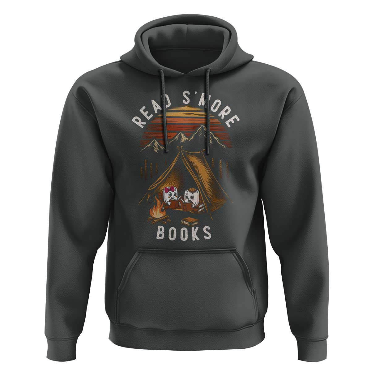 Book Lover Gift Hoodie Read Smore Books Camping Humor - Wonder Print Shop