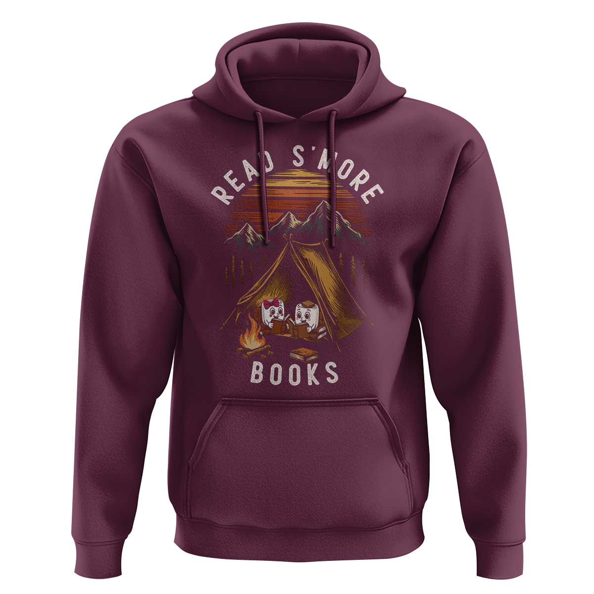 Book Lover Gift Hoodie Read Smore Books Camping Humor - Wonder Print Shop