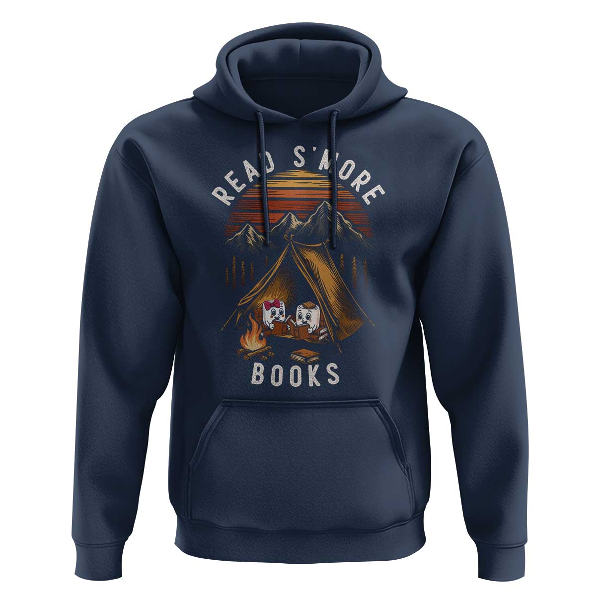 Book Lover Gift Hoodie Read Smore Books Camping Humor - Wonder Print Shop