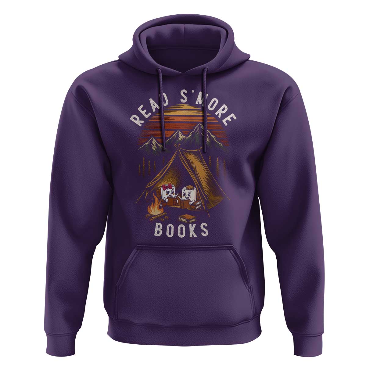 Book Lover Gift Hoodie Read Smore Books Camping Humor - Wonder Print Shop