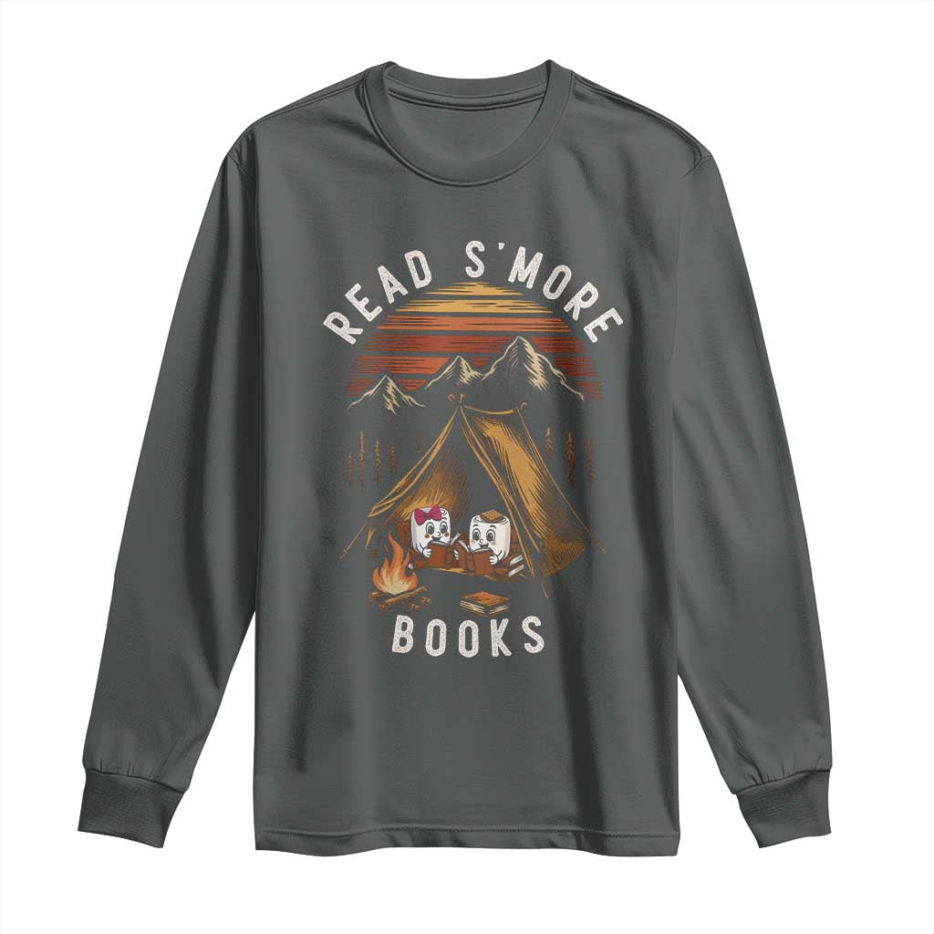 Book Lover Gift Long Sleeve Shirt Read Smore Books Camping Humor - Wonder Print Shop