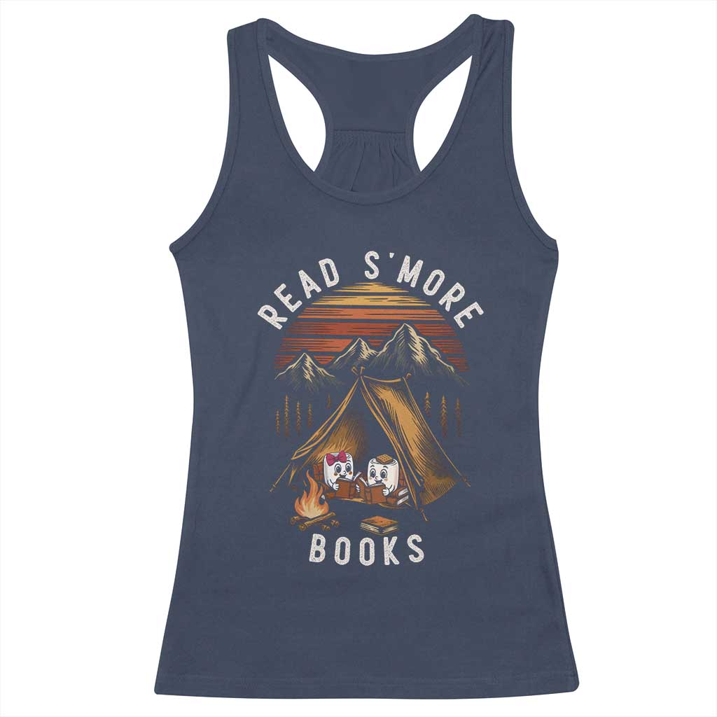 Book Lover Gift Racerback Tank Top Read Smore Books Camping Humor - Wonder Print Shop