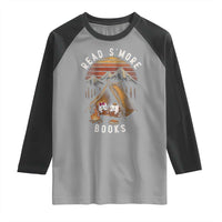Book Lover Gift Raglan Shirt Read Smore Books Camping Humor - Wonder Print Shop