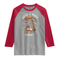 Book Lover Gift Raglan Shirt Read Smore Books Camping Humor - Wonder Print Shop