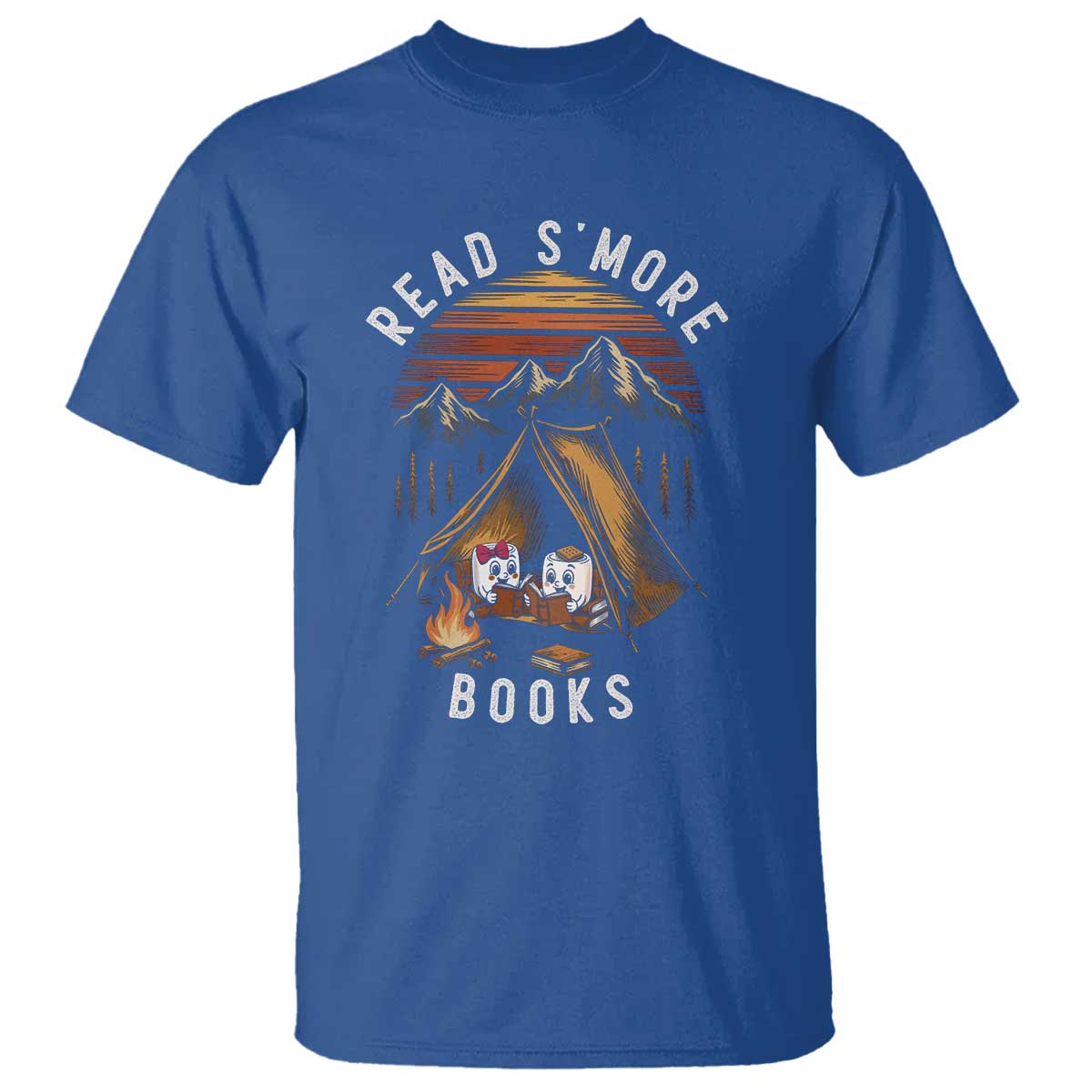 Book Lover Gift T Shirt Read Smore Books Camping Humor - Wonder Print Shop