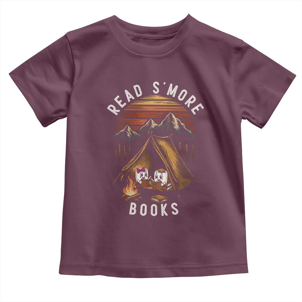 Book Lover Gift Toddler T Shirt Read Smore Books Camping Humor - Wonder Print Shop