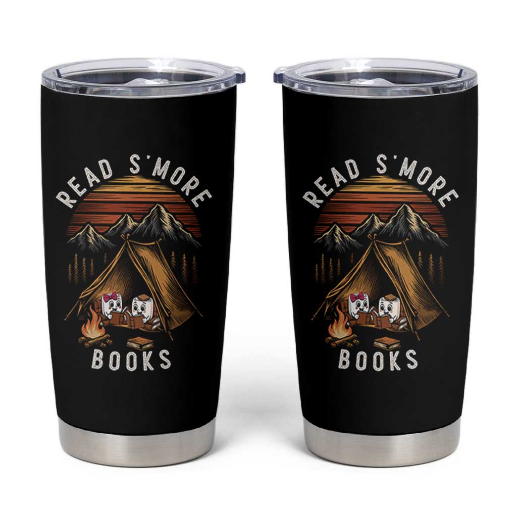 Book Lover Gift Tumbler Cup Read Smore Books Camping Humor