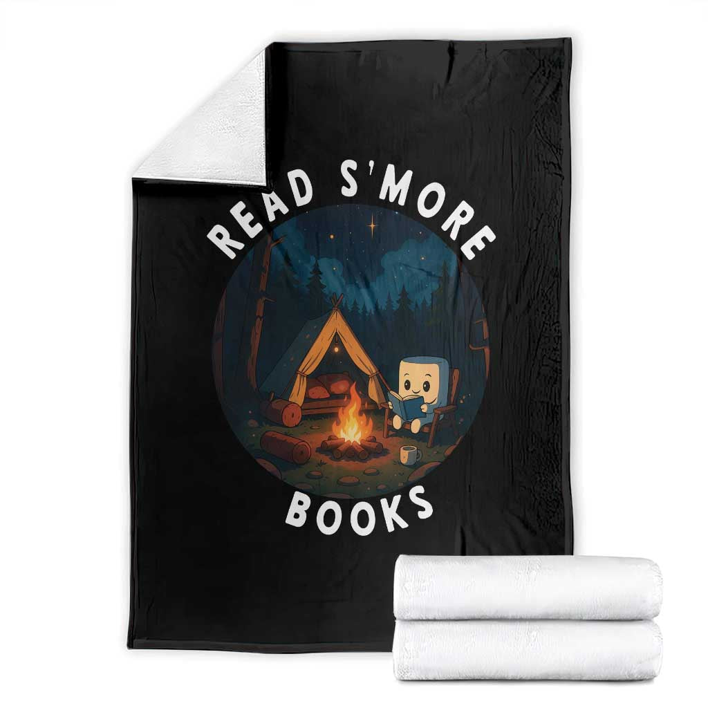 Camping Lover Throw Blanket Read Smore Books Funny Smores - Wonder Print Shop