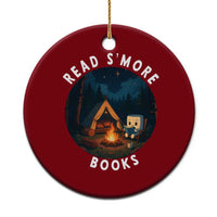 Camping Lover Ceramic Ornament Read Smore Books Funny Smores - Wonder Print Shop