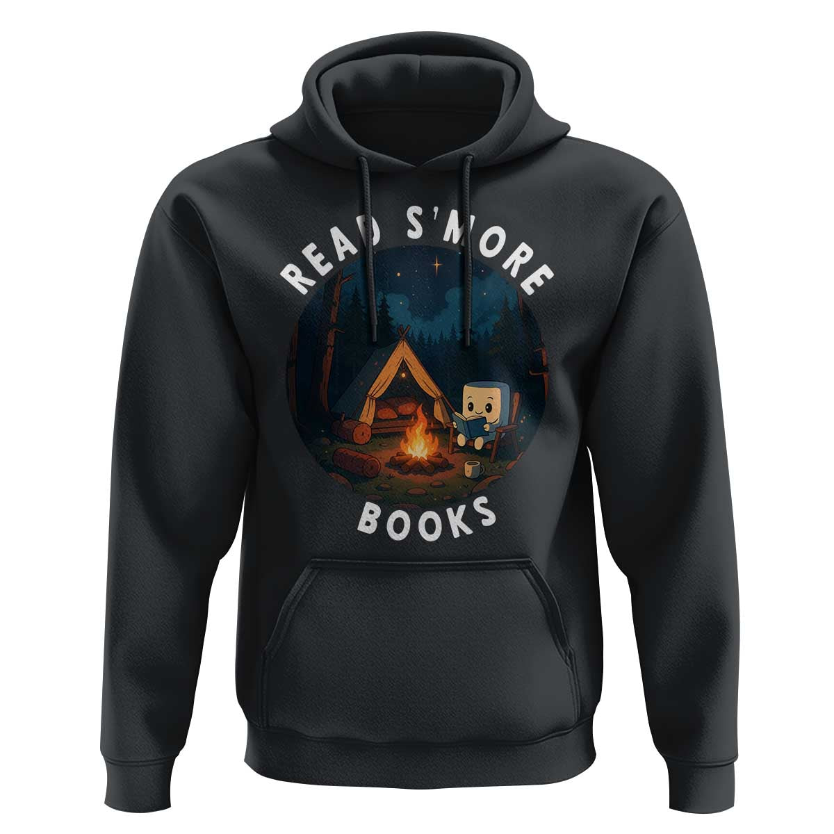 Camping Lover Hoodie Read Smore Books Funny Smores - Wonder Print Shop