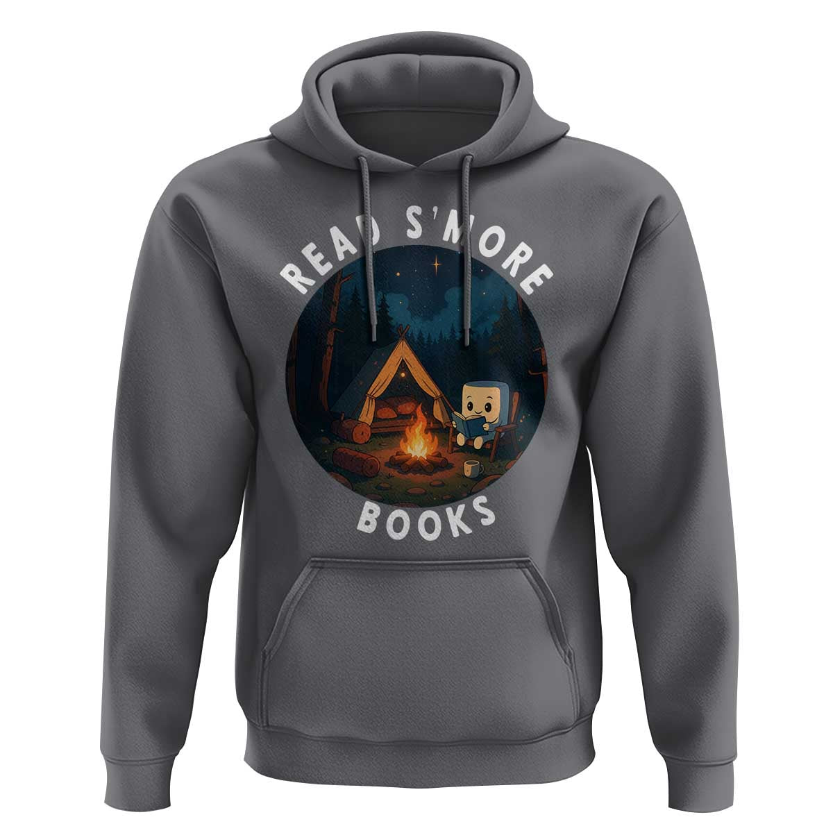 Camping Lover Hoodie Read Smore Books Funny Smores - Wonder Print Shop