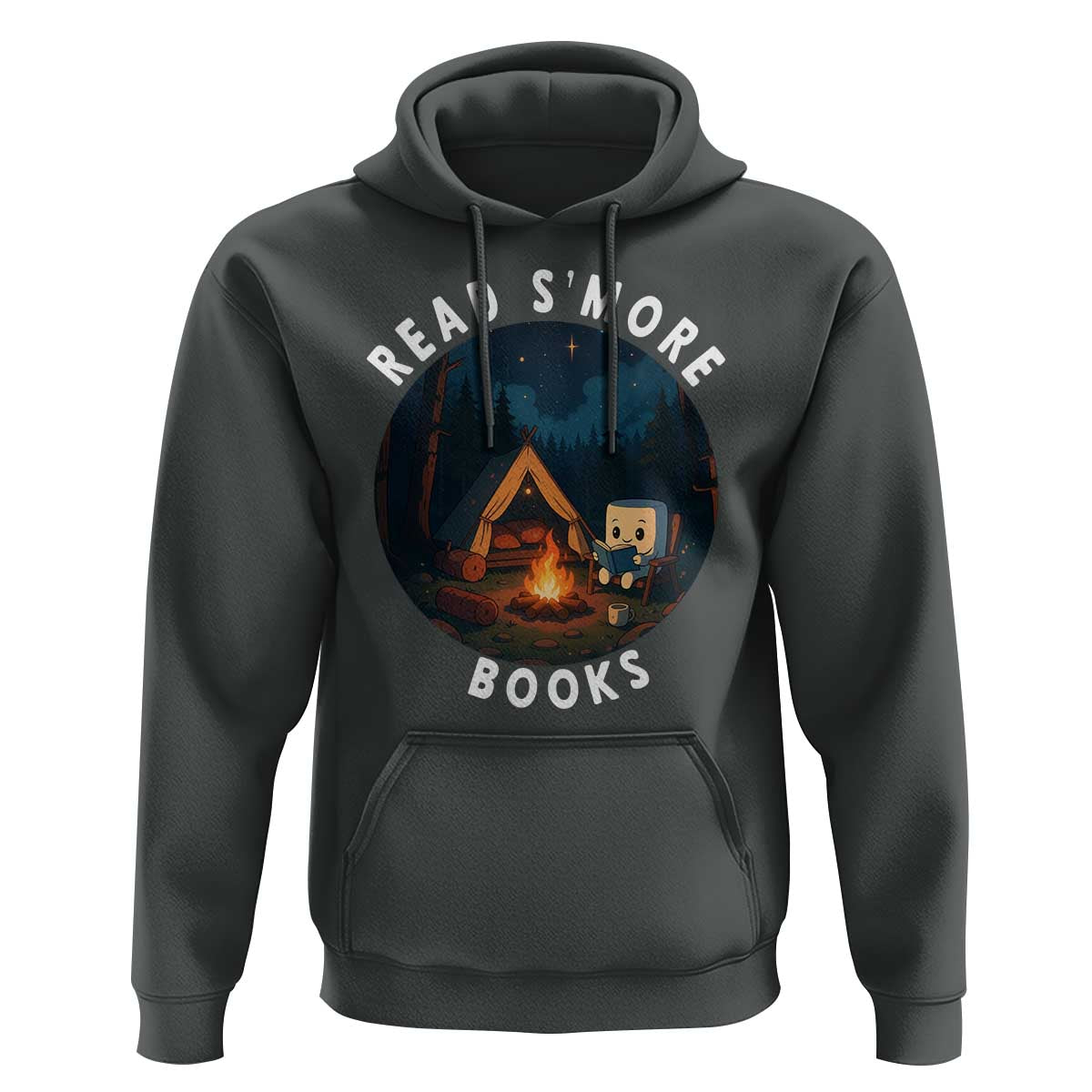 Camping Lover Hoodie Read Smore Books Funny Smores - Wonder Print Shop