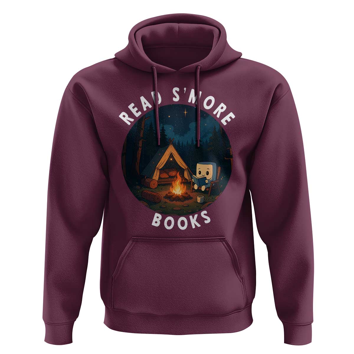 Camping Lover Hoodie Read Smore Books Funny Smores - Wonder Print Shop