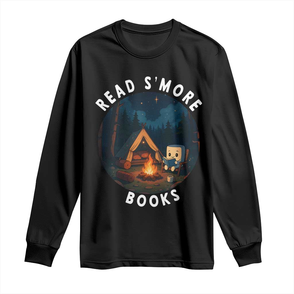Camping Lover Long Sleeve Shirt Read Smore Books Funny Smores - Wonder Print Shop
