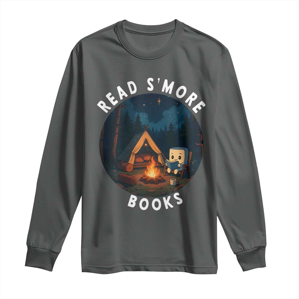 Camping Lover Long Sleeve Shirt Read Smore Books Funny Smores - Wonder Print Shop