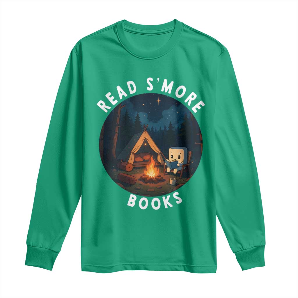 Camping Lover Long Sleeve Shirt Read Smore Books Funny Smores - Wonder Print Shop