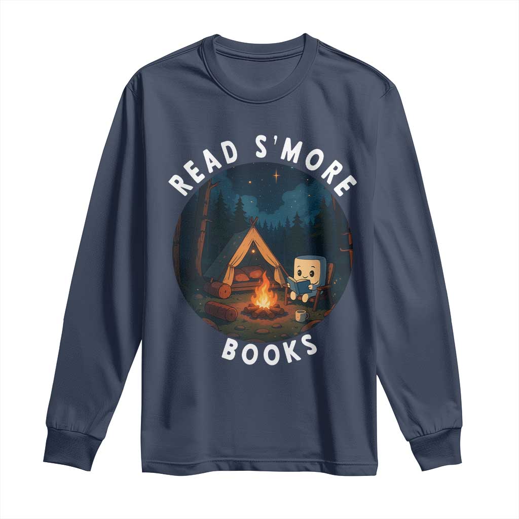 Camping Lover Long Sleeve Shirt Read Smore Books Funny Smores - Wonder Print Shop
