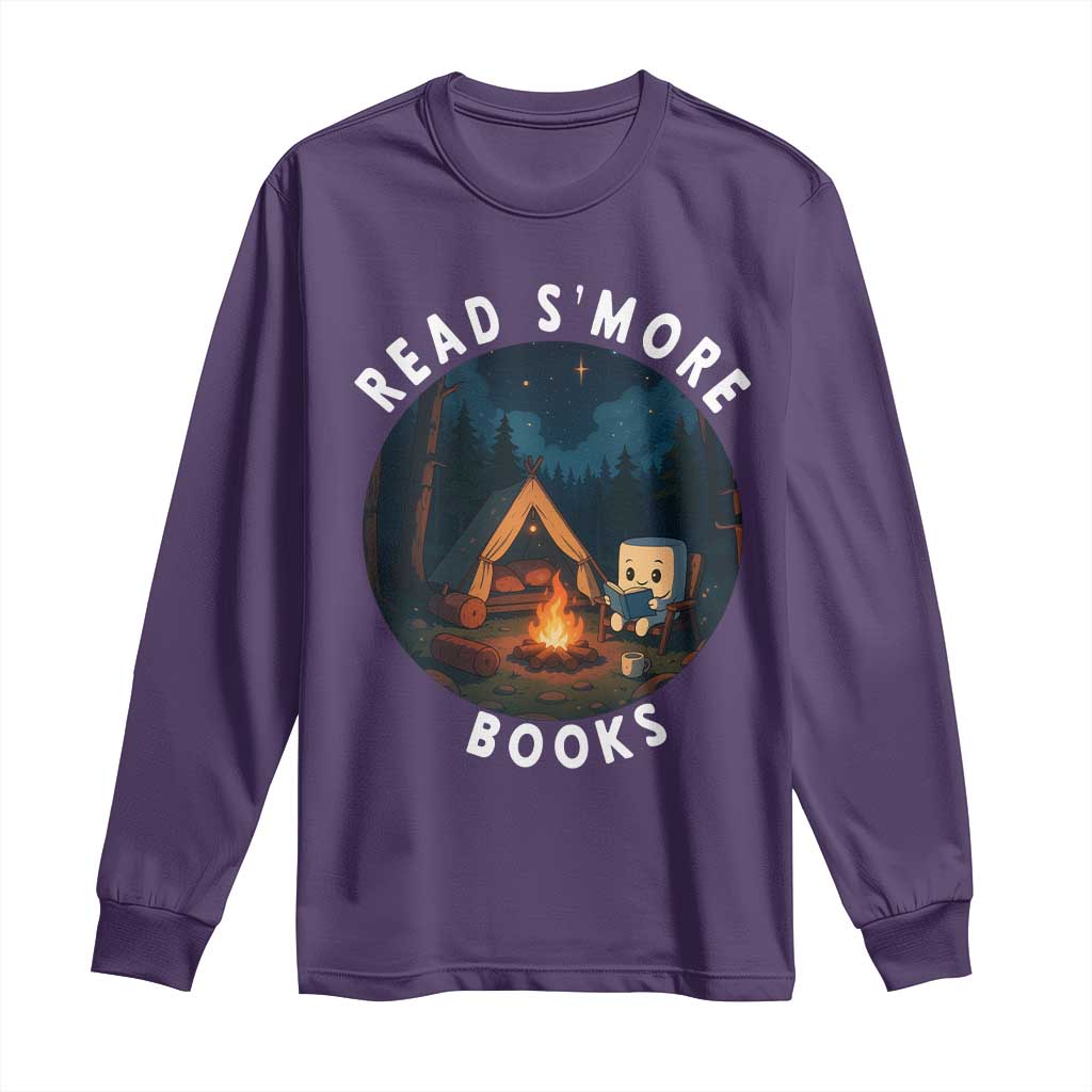 Camping Lover Long Sleeve Shirt Read Smore Books Funny Smores - Wonder Print Shop