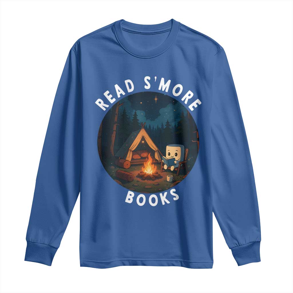 Camping Lover Long Sleeve Shirt Read Smore Books Funny Smores - Wonder Print Shop