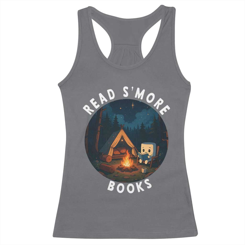 Camping Lover Racerback Tank Top Read Smore Books Funny Smores - Wonder Print Shop
