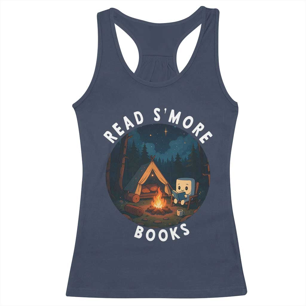 Camping Lover Racerback Tank Top Read Smore Books Funny Smores - Wonder Print Shop