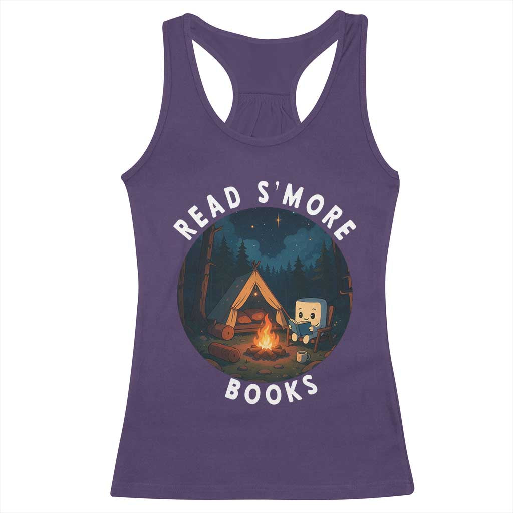 Camping Lover Racerback Tank Top Read Smore Books Funny Smores - Wonder Print Shop
