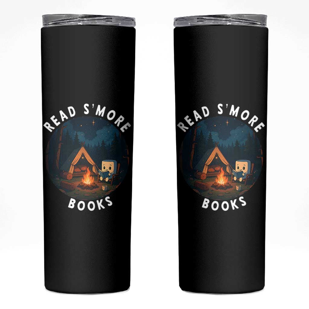 Camping Lover Skinny Tumbler Read Smore Books Funny Smores