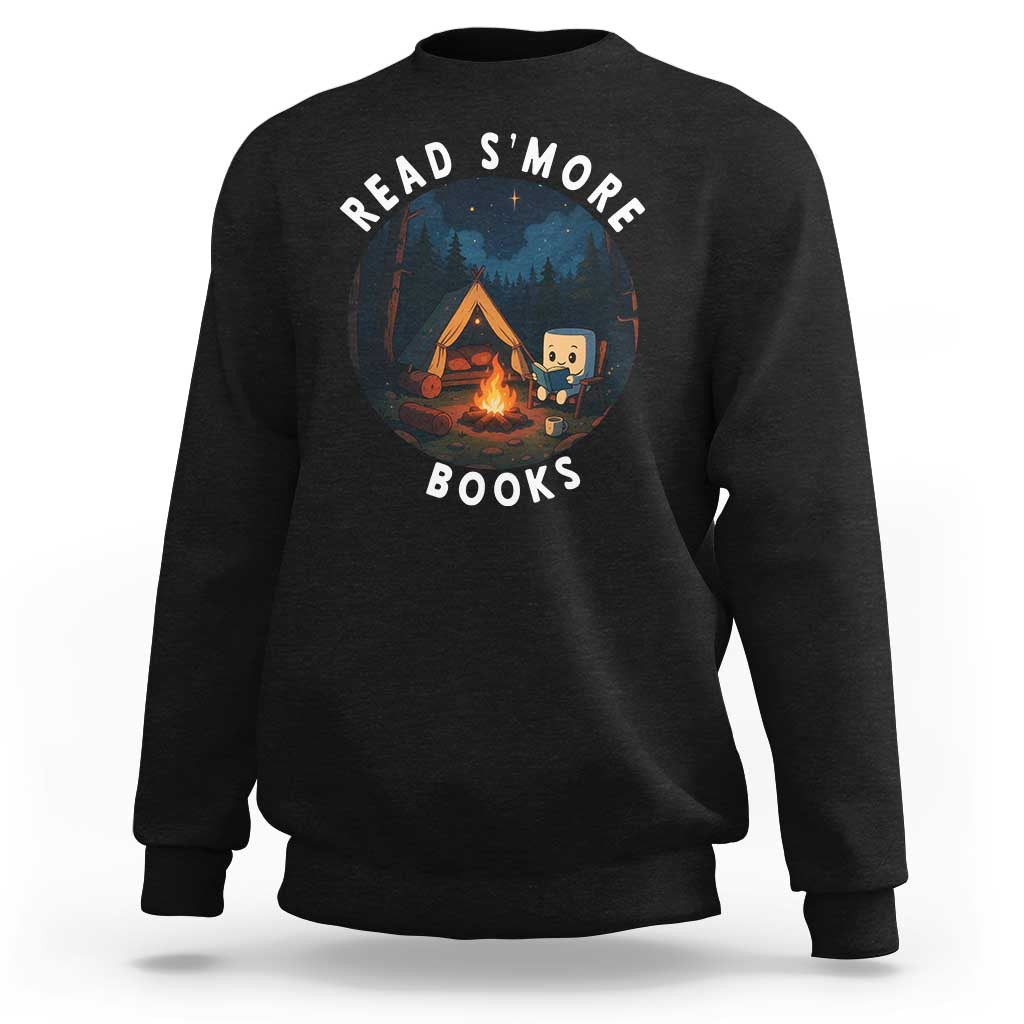 Camping Lover Sweatshirt Read Smore Books Funny Smores - Wonder Print Shop