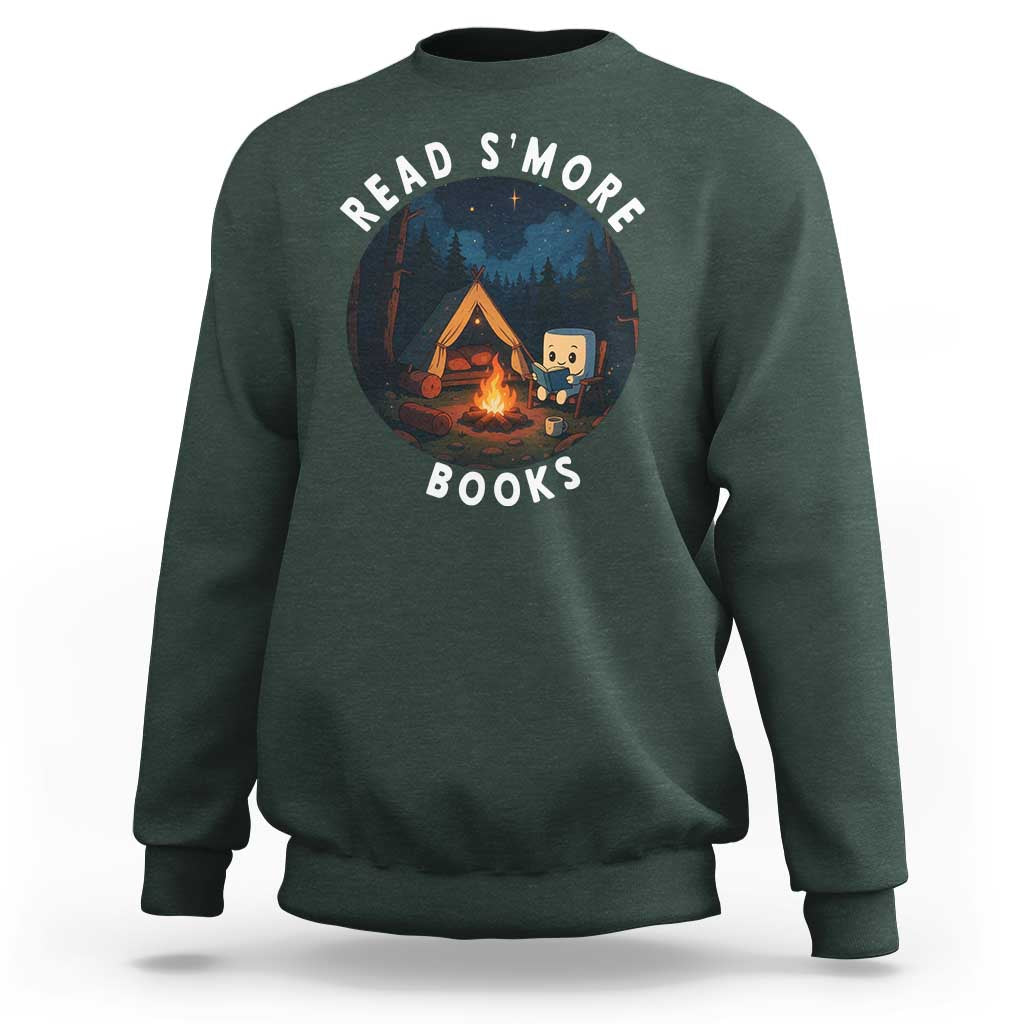 Camping Lover Sweatshirt Read Smore Books Funny Smores - Wonder Print Shop