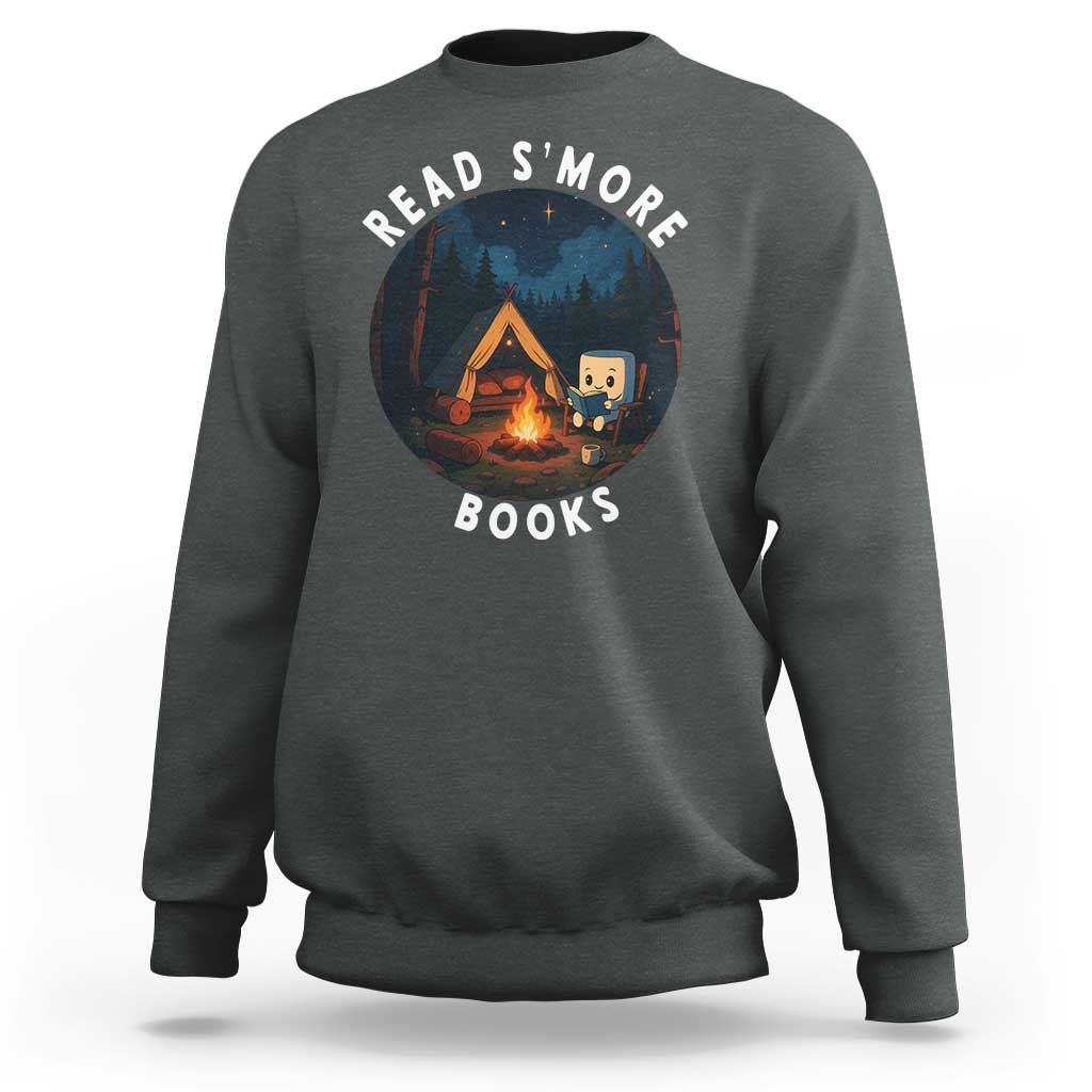 Camping Lover Sweatshirt Read Smore Books Funny Smores - Wonder Print Shop
