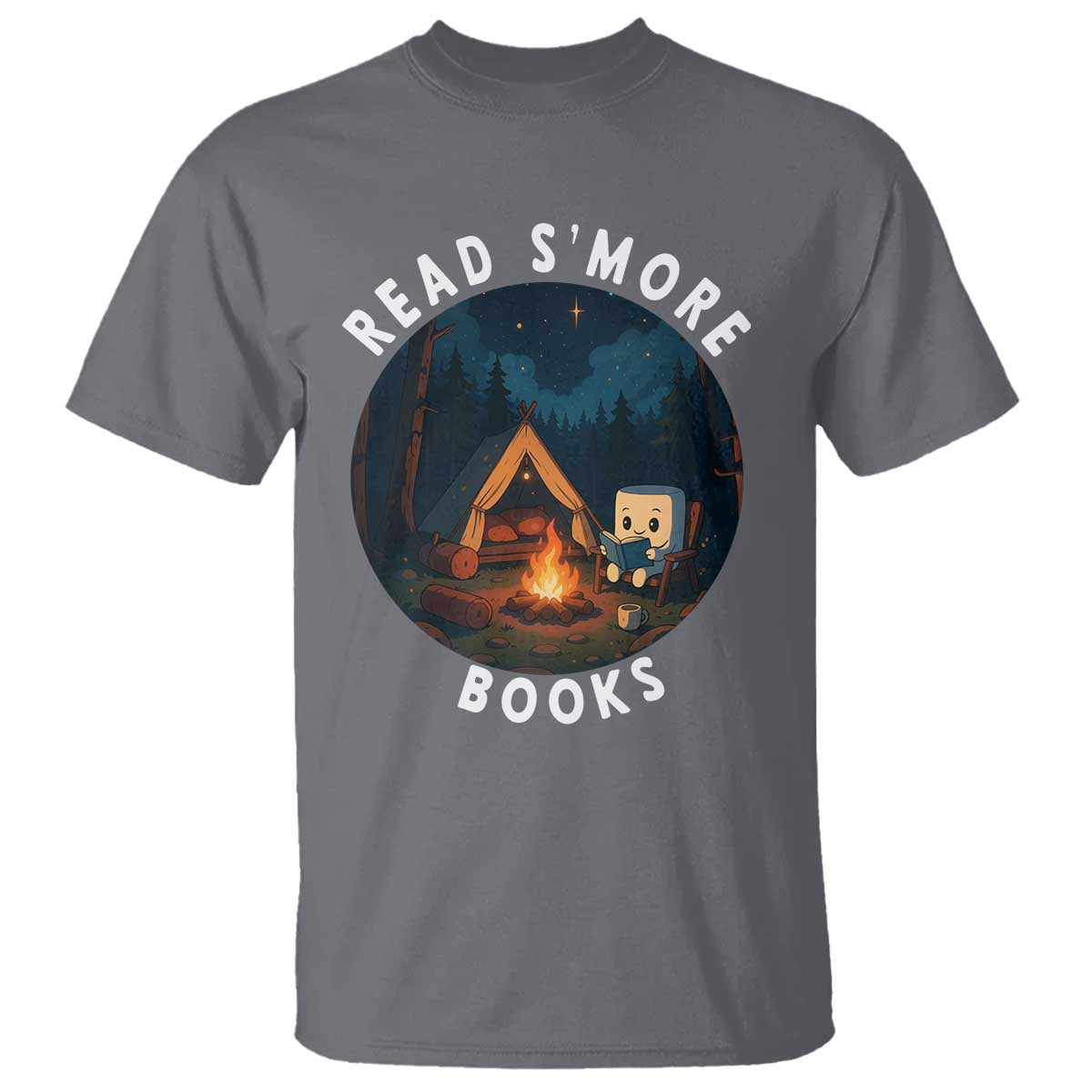 Camping Lover T Shirt Read Smore Books Funny Smores - Wonder Print Shop